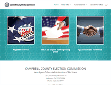 Tablet Screenshot of campbellelections.com